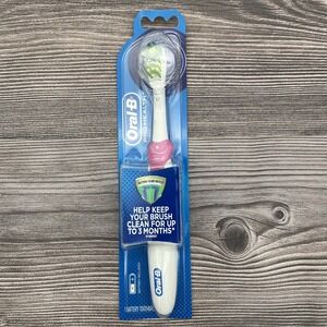 Oral B Pro Health Battery Powered Toothbrush with Bacteria Guard Bristles 1 Pink